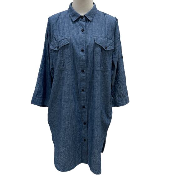 Alex Mill Military Chambray Denim Dress - Picture 5 of 8
